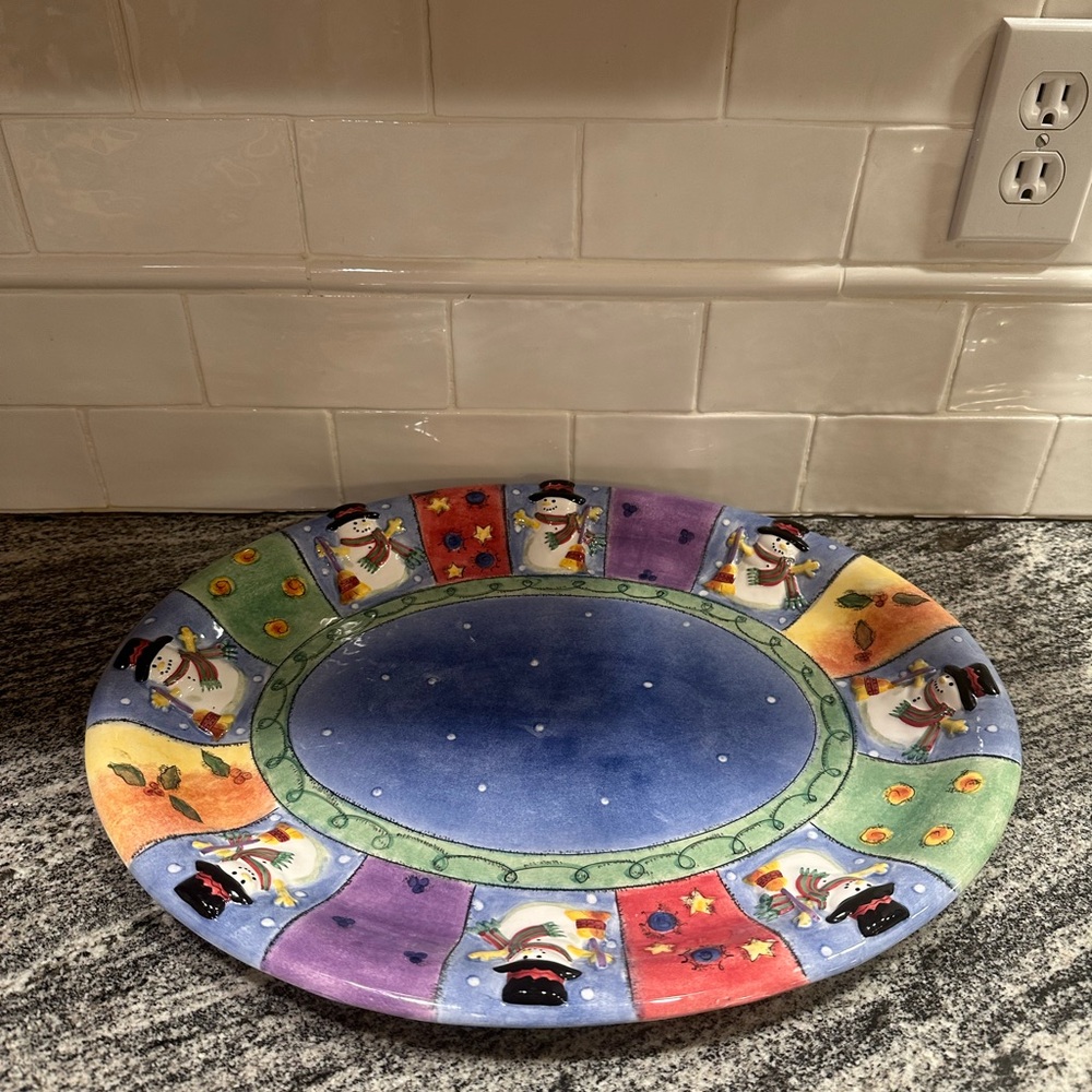 Sweet Shoppe Christmas by SANGO 17" Sculpted Oval Serving Platter